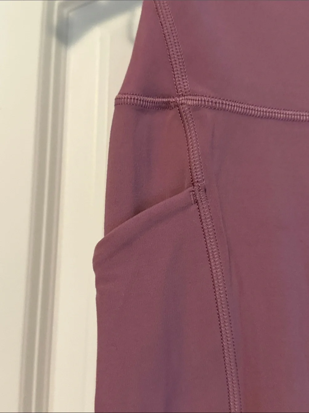 lululemon athletica mauve high-waist leggings with side pockets